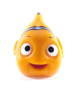 Amman, Jordan - November 1, 2014: Marlin cartoon fish toy character of Finding Nemo movie from Disney Pixar animation studio.