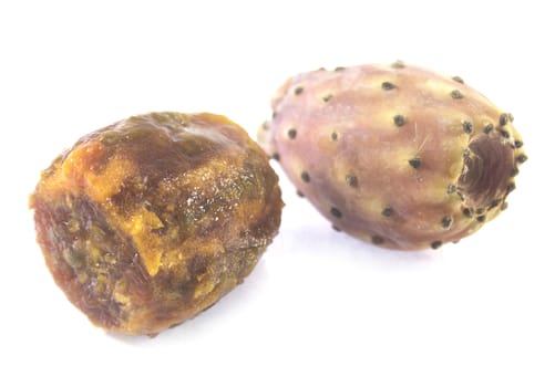 Barbary figs�� cactus pears isolated on white.