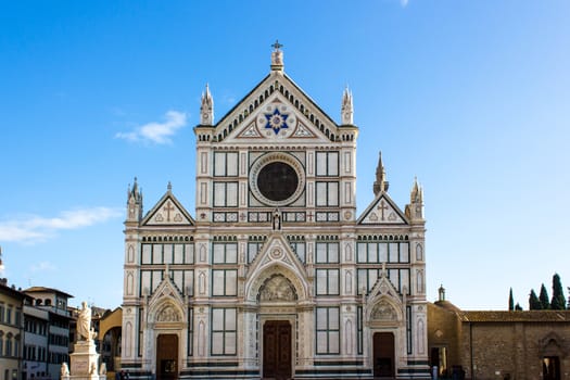 Church of Santa Croce in Florence, famous for being the cimiteroo of many great artists