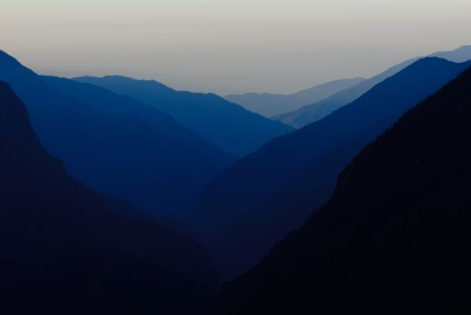 Himalaya dusk Nepal, Sagarmatha area