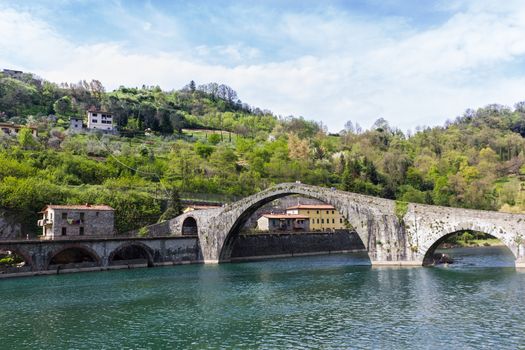 The bridge of the Maddalena of medieval masonry is built and it is called , Devil's Bridge , a legend on its construction