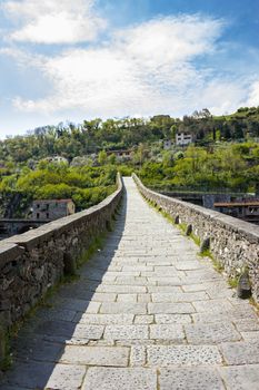 The bridge of the Maddalena of medieval masonry is built and it is called , Devil's Bridge , a legend on its construction