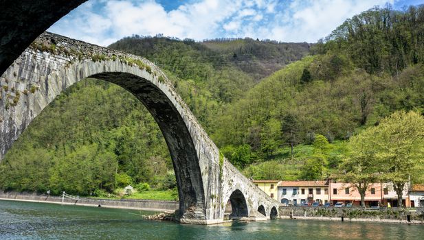 The bridge of the Maddalena of medieval masonry is built and it is called , Devil's Bridge , a legend on its construction