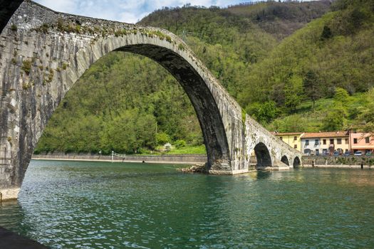 The bridge of the Maddalena of medieval masonry is built and it is called , Devil's Bridge , a legend on its construction