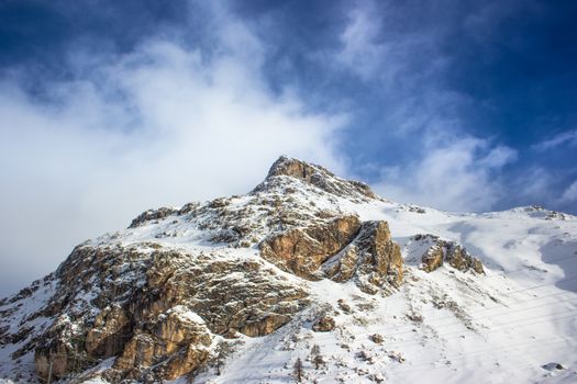 Swiss Alps along the Swiss rail of bernina