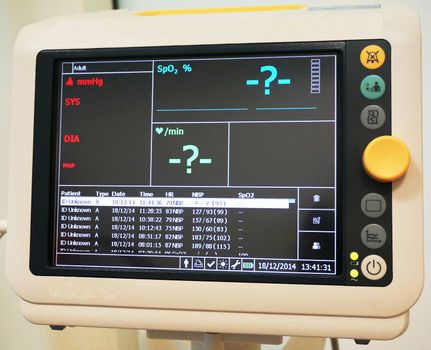 The measurement of vital signs following work of heart, lungs, and concentration of oxygen in blood.                               