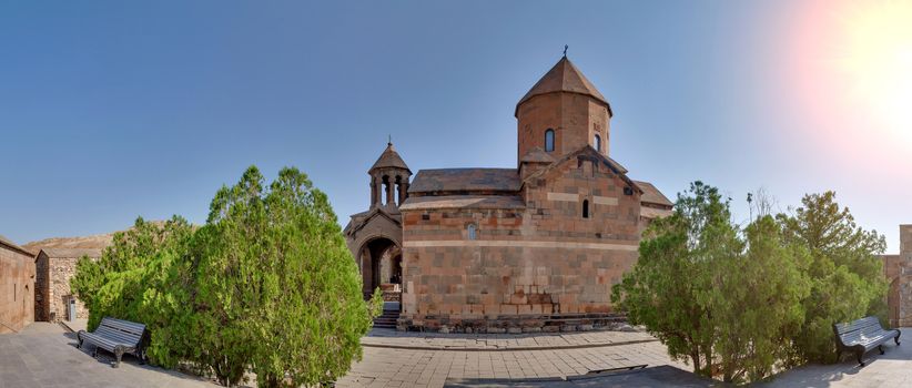 The Chorus temple Hor Virap in the mountains of Armenia