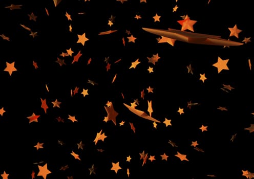 Abstract modern Holiday black background with stars.