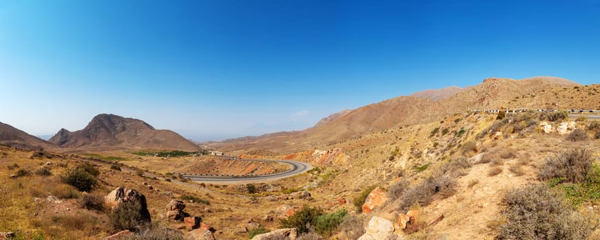 The asphalt road in the mountains of Armenia