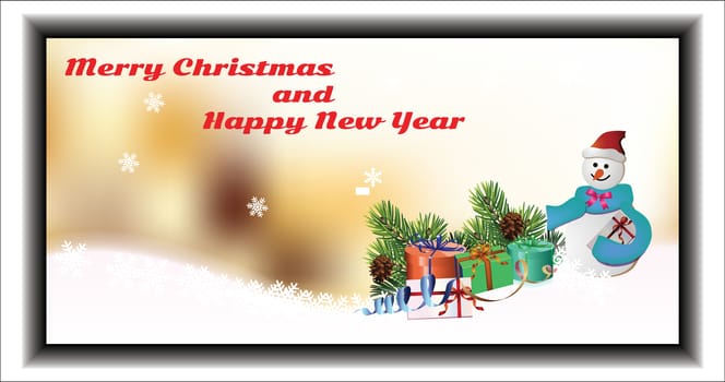 small-sided Christmas greeting card 