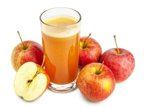 Refreshing Organic Apple Juice on a background