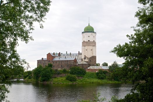 The picture of the  Vyborg castle