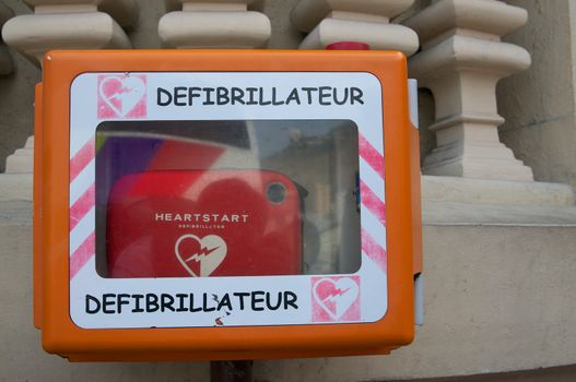 The picture of the defibrillator