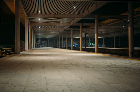 Railway station with nobody