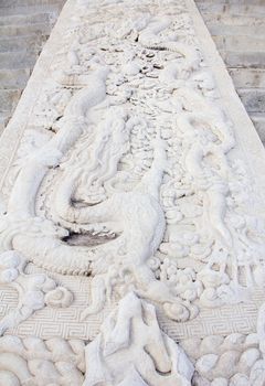  Marble carving of  Dragon in temple of heaven