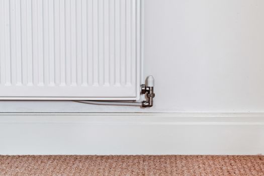 Modern radiator in a room