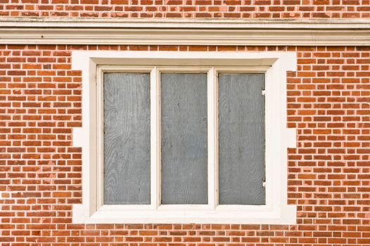 A window frame in a renovated victorian building in England