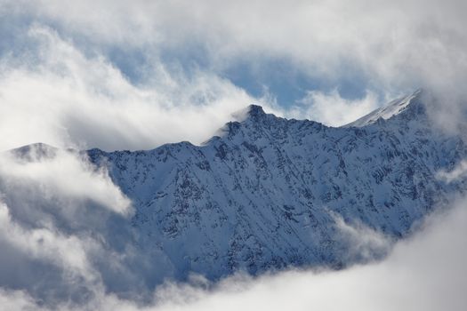 Winter landscape in the mountains