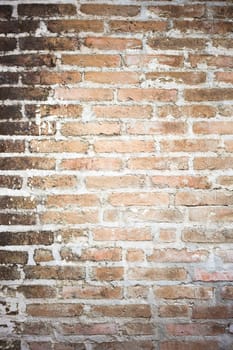 Background of old vintage brick wall .