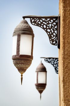 Image of lights fort al jabreen in Oman