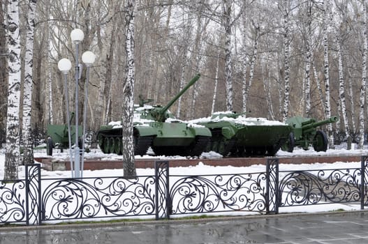 Exhibition of armored equipment. Tyumen
