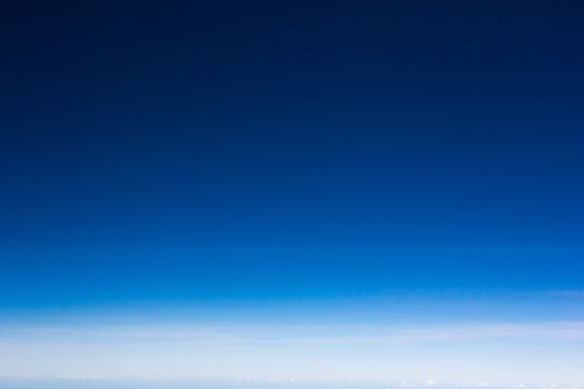 blue sky over cloud air view background only