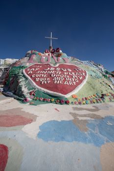 CALIPATRIA, IMPERIAL COUNTY, CALIFORNIA, USA - NOVEMBER 28: Salvation Mountain outsider art installation created by Leonard Knight on November 28, 2014 in at Calipatria, California, USA.