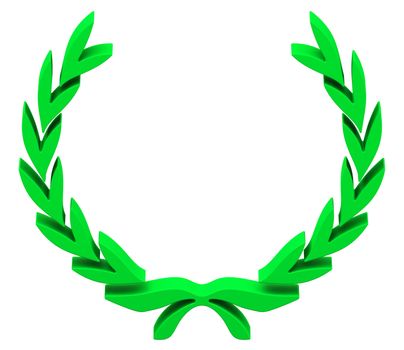 3d generated picture of a laurel wreath