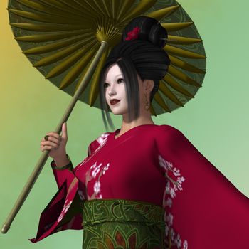 A Geisha is a young Japanese woman who dances, serves food and entertains her audience.
