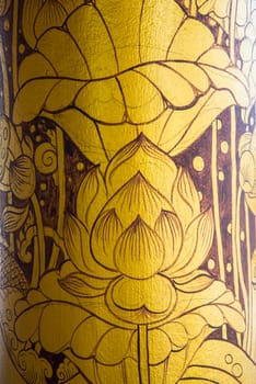 Thailand pattern on the pillars of the temple.