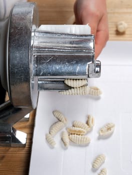 Homemade dumplings with flour made from durum wheat semolina.