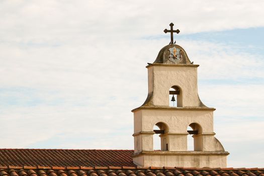 The Spanish historic Santa Barbara Mission in California.