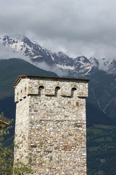 Fortified towers of Swanetia, Mestia, Georgia, Europa