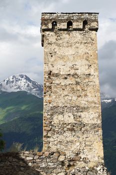 Fortified towers of Swanetia, Mestia, Georgia, Europe