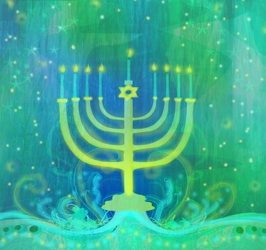 Hanukkah Greeting Card.