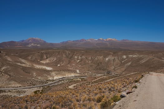 Canyon of the Rio Lluta running through the high altitude Altiplano of northern Chile close to Lauca National Park.