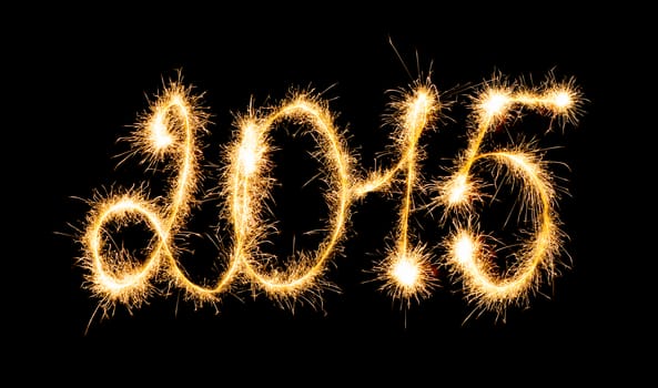 Happy New Year - 2015 made a sparkler