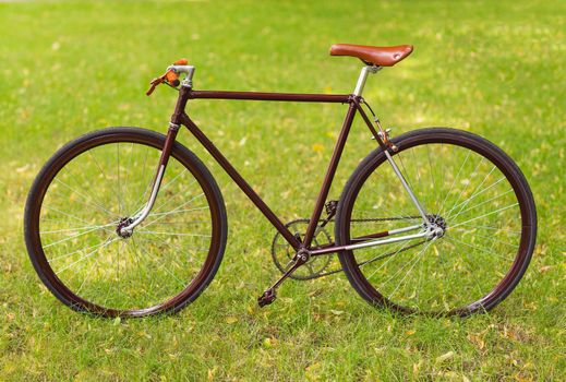 Stylish bicycle isolated on white background