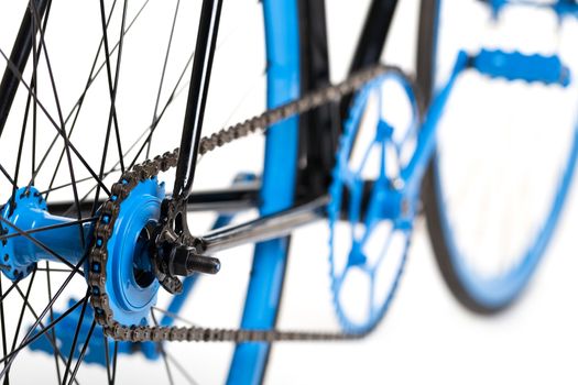 Stylish bicycle isolated on white background