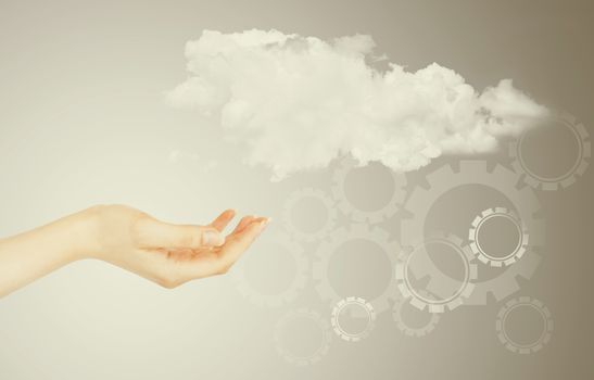 Cloud computing concept - world wide data sharing and communication