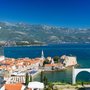 Montenegro, Budva, old town top view