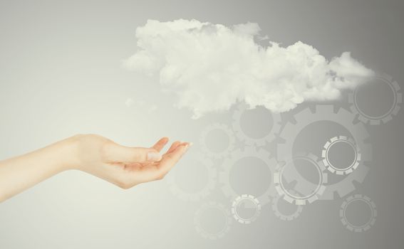 Cloud computing concept - world wide data sharing and communication