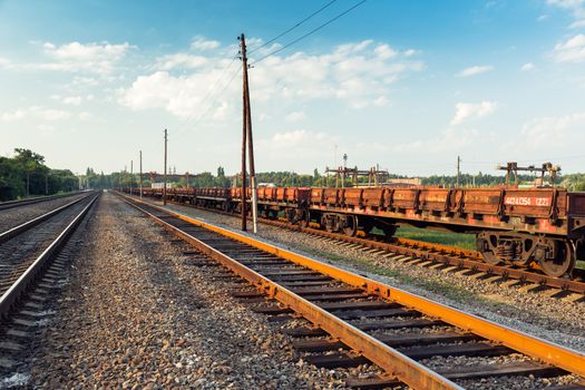 Rail freight car view of the general plan