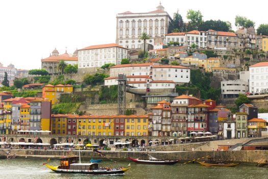 Ancient city Porto and traditional boats, Portugal