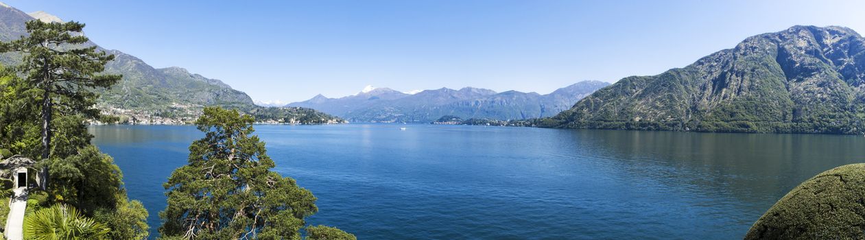 Landscape on the Como Lake in spring season, Lombardy - Italy