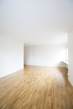 Empty apartment with white walls