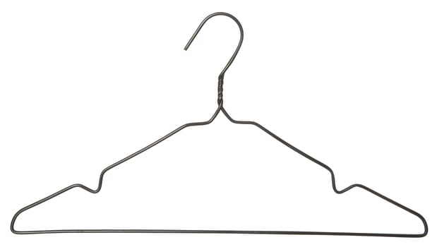 Vintage Clothes Hanger isolated on white background