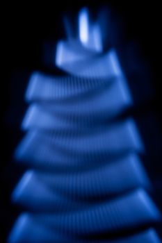 blue fir shaped line texture over black background