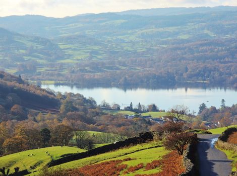 An image of Lake Windermere in the English Lake District.