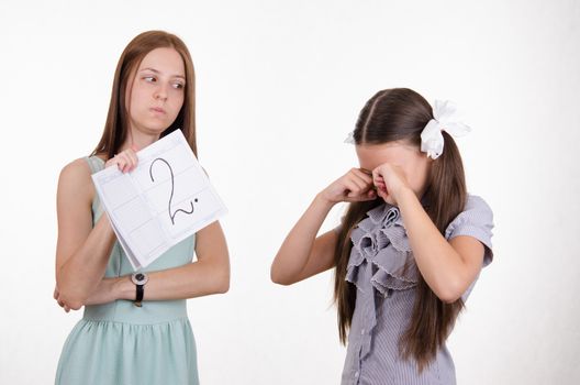 The teacher once again delivered a deuce poor student